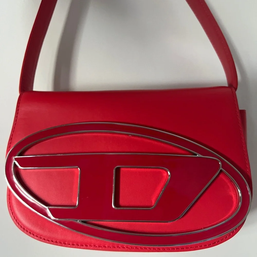 Diesel Red Shoulder Bag with Logo Detail - Picture 8 of 8